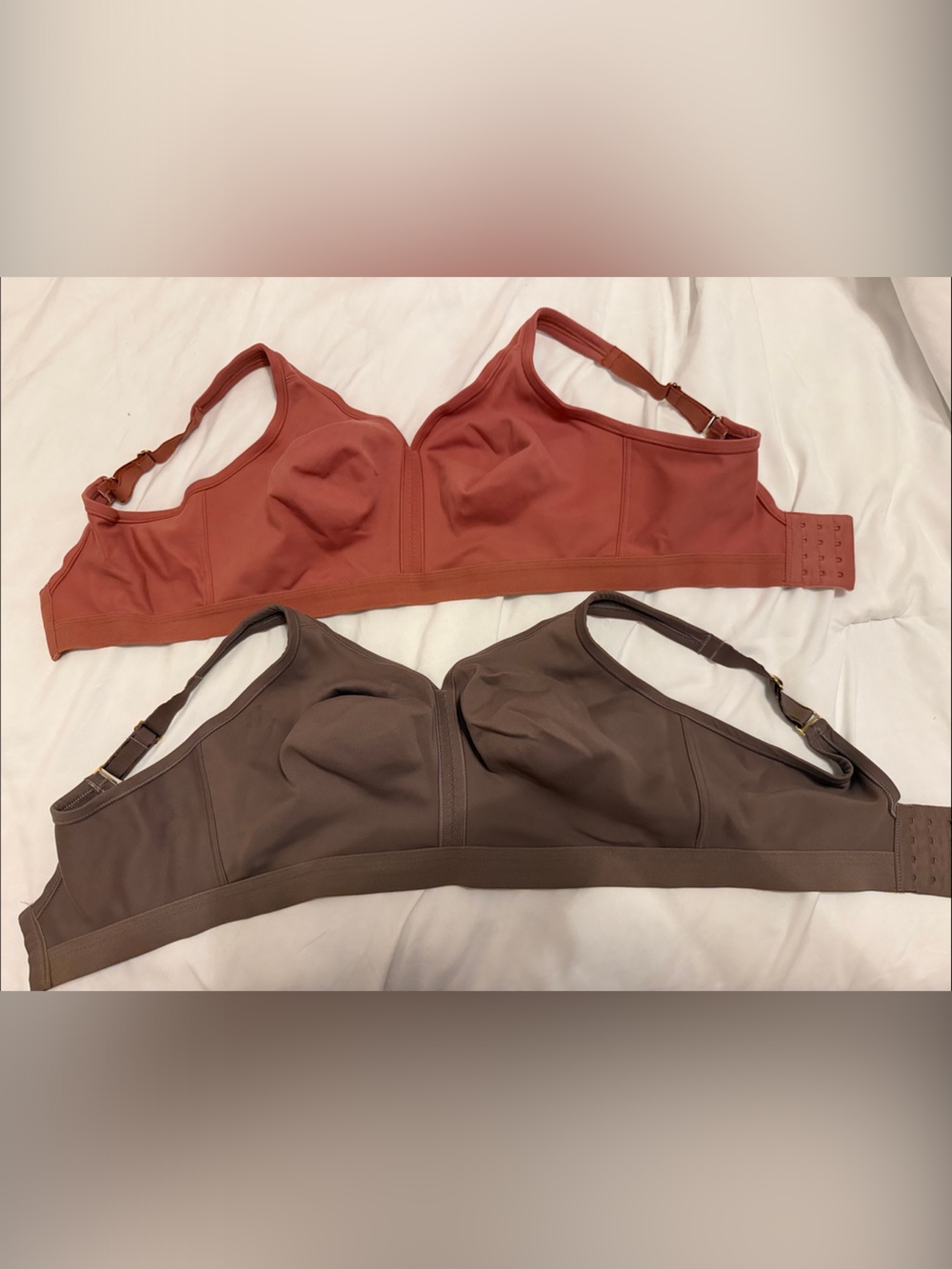 Soma Wireless Comfort Bra Duo in Terracotta and Espresso
